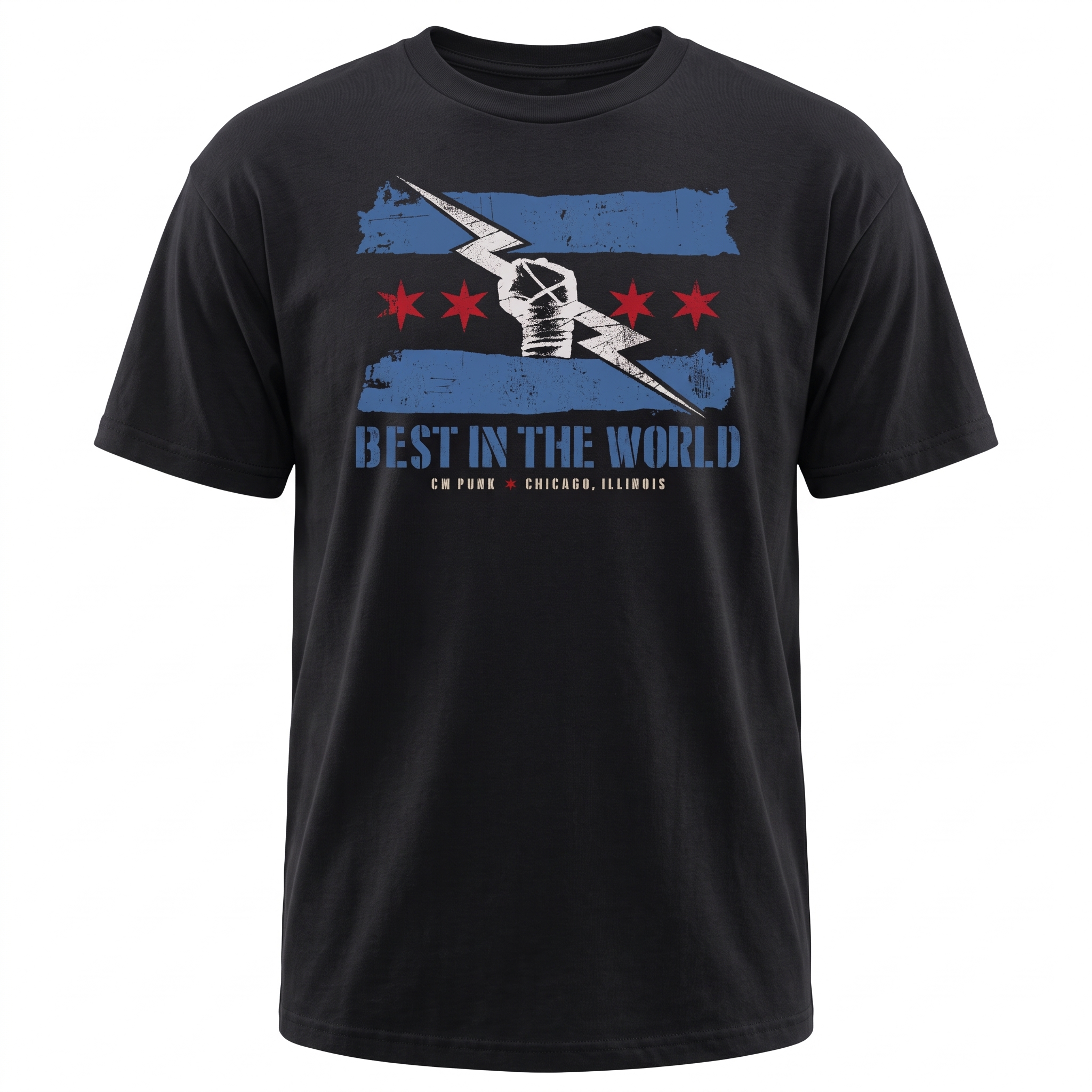Cm Punk Graphic Black Tee image