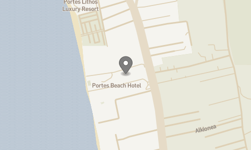 Lokation for Hotel Portes Beach 
