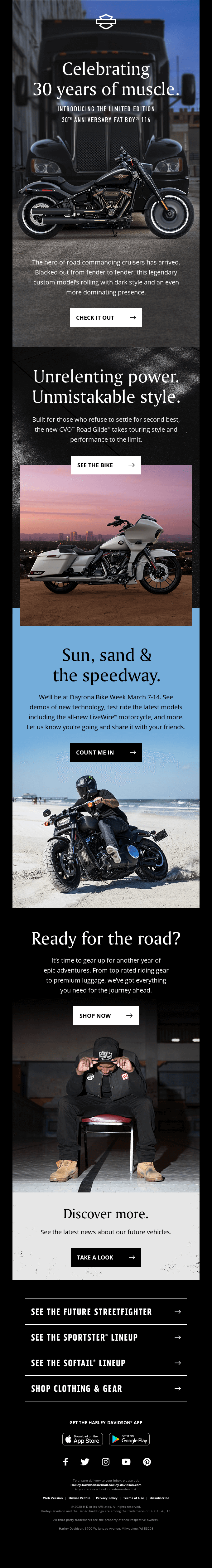 The New Fat Boy 30th Anniversary New Cvo Road Glide
