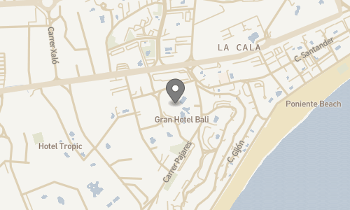 Lokation for Gran Hotel Bali