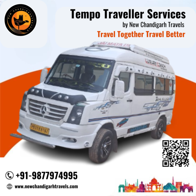 Book a Spacious Tempo Traveller on Rent with New Chandigarh Travels for Your Group Trips