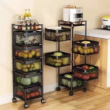 Kitchen Basket Household Storage Rack 3