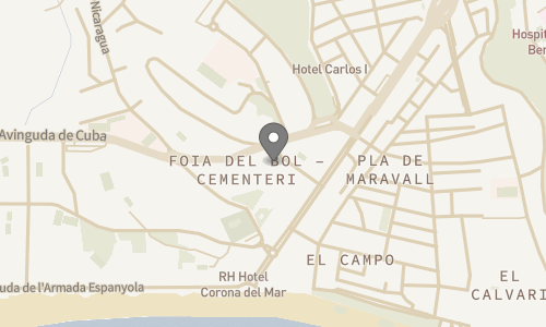 Lokation for Hotel Mercure Benidorm