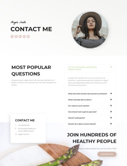 Nutritionist Contact us