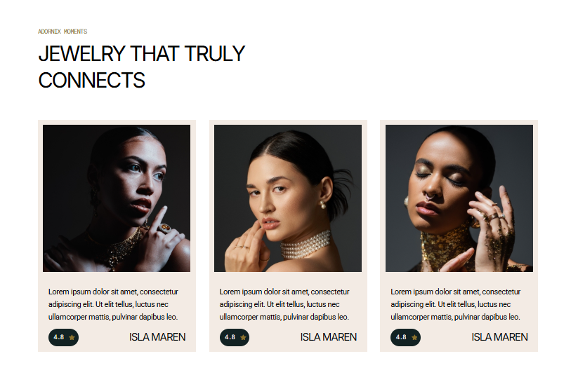 Jewellery Ecom Testimonials