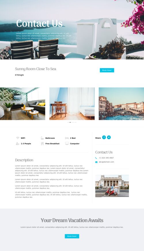 Holiday Rental Room Detail 1