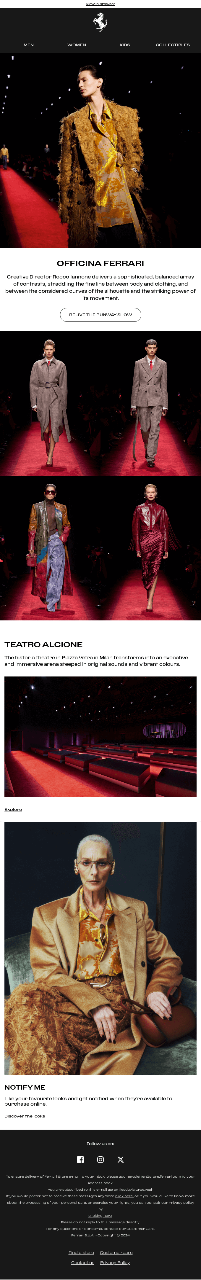 Relive The Ferrari Autumn Winter 25 26 Runway Show