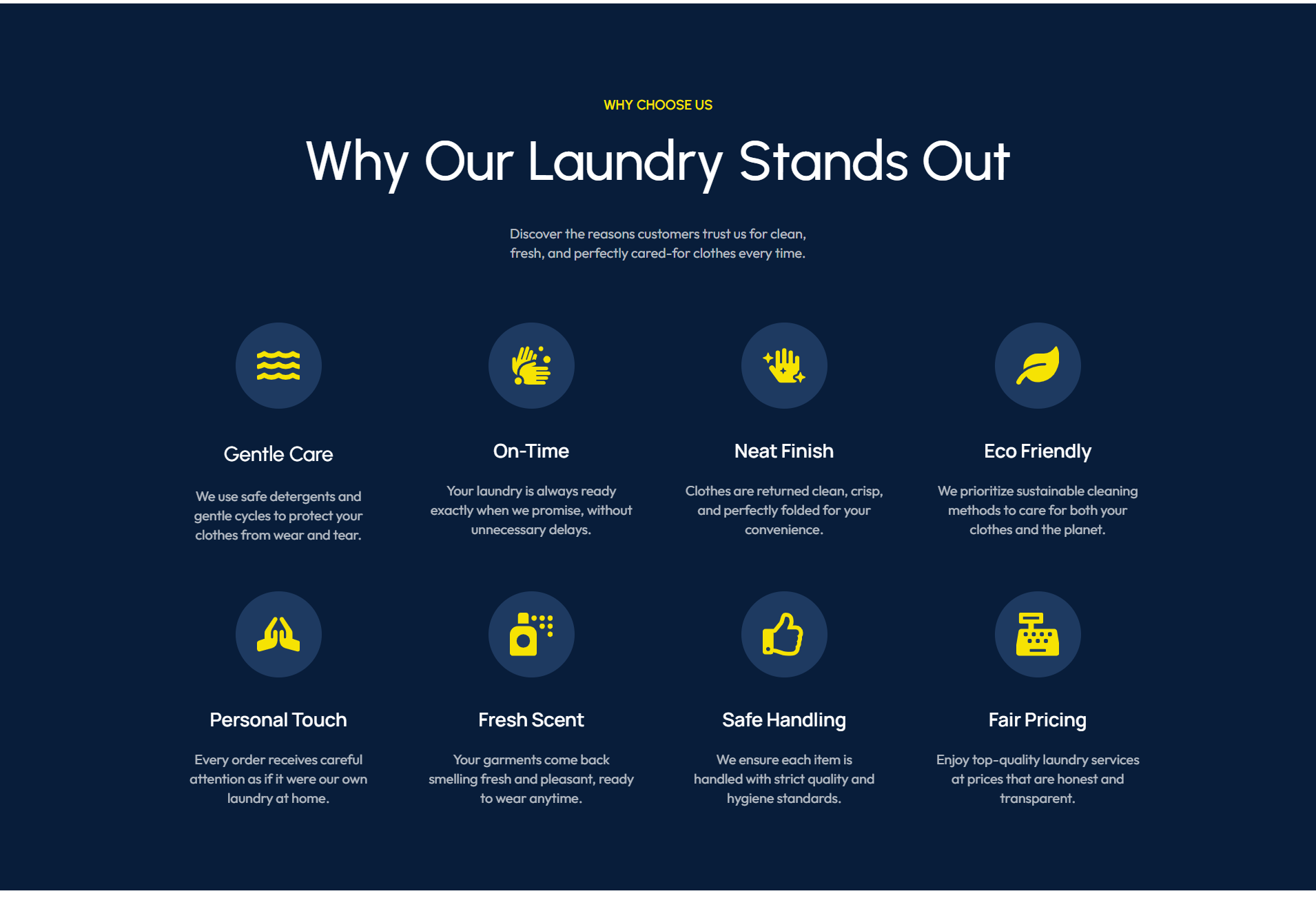 Why Choose Us - Laundry Service