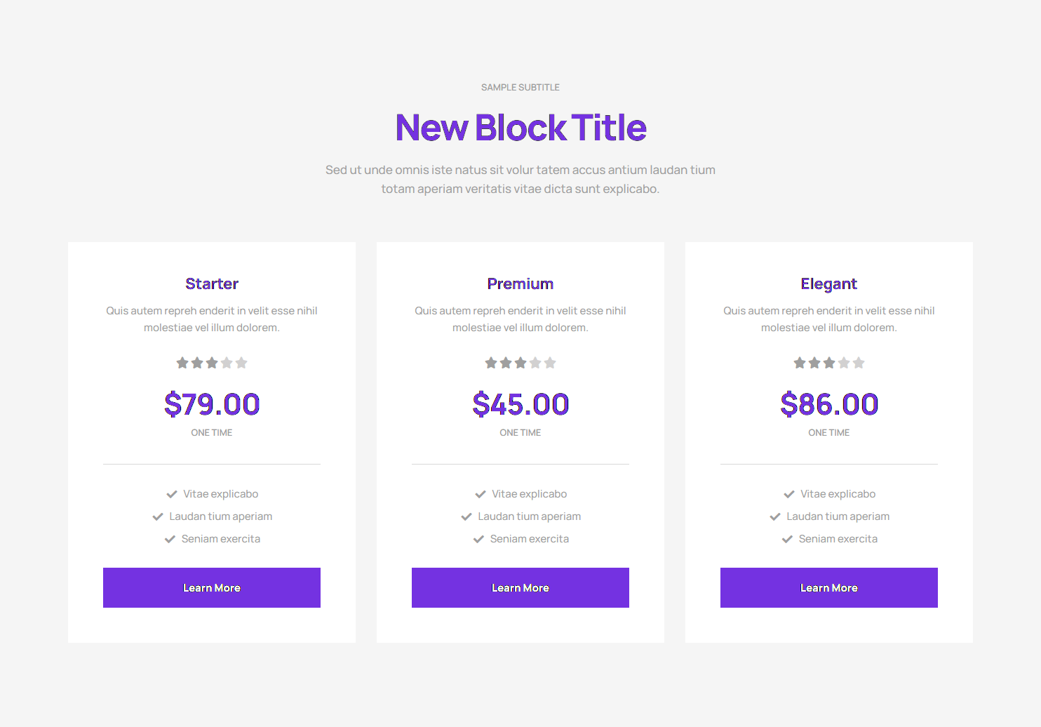 Pricing Table c793