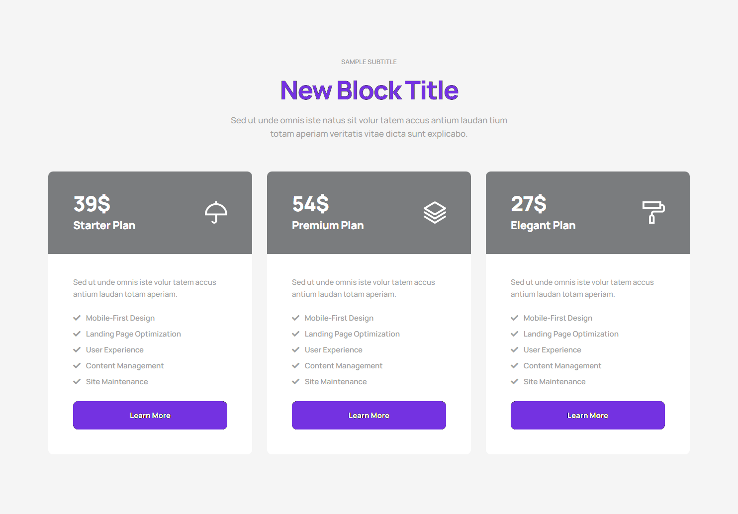 Pricing Table c819