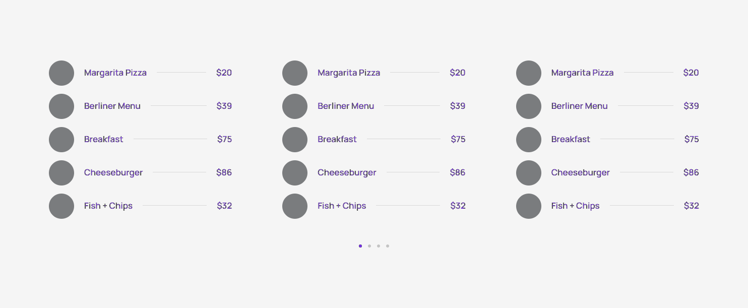 Pricing Menu c3100