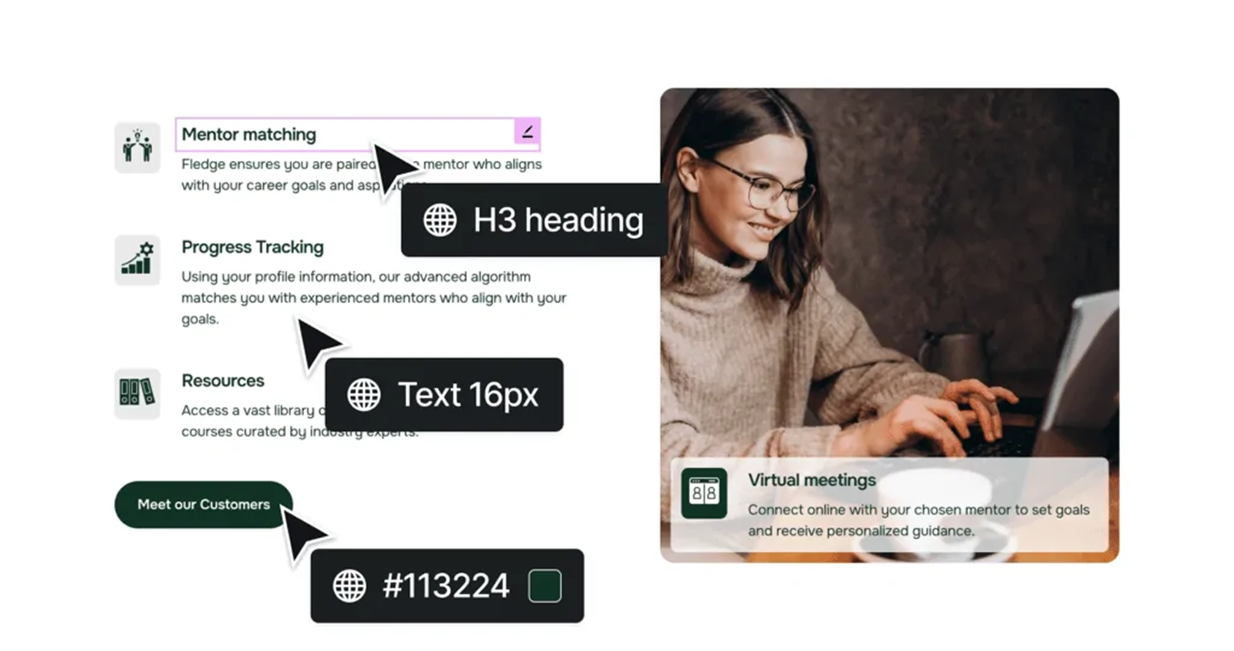 Easy to customize layouts
