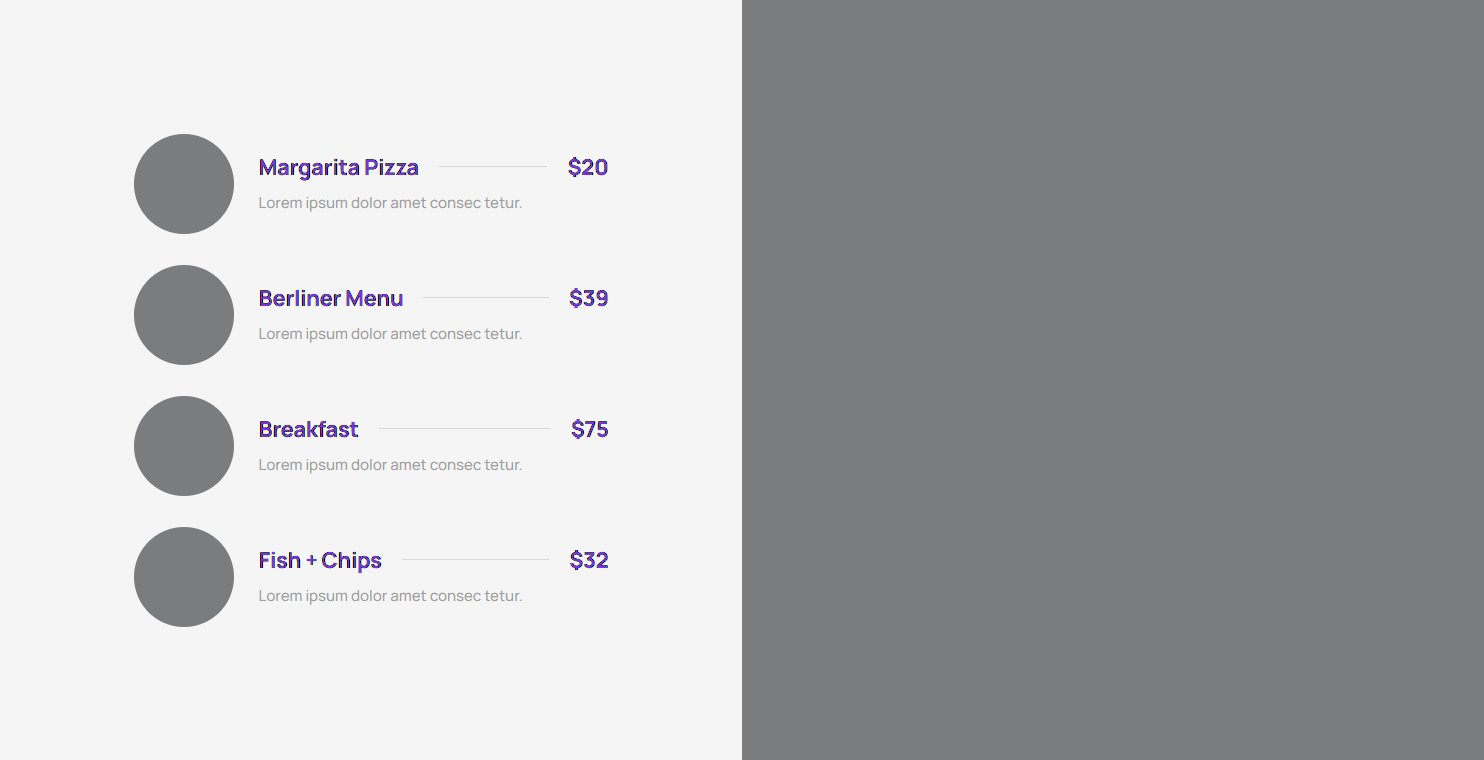 Pricing Menu c771