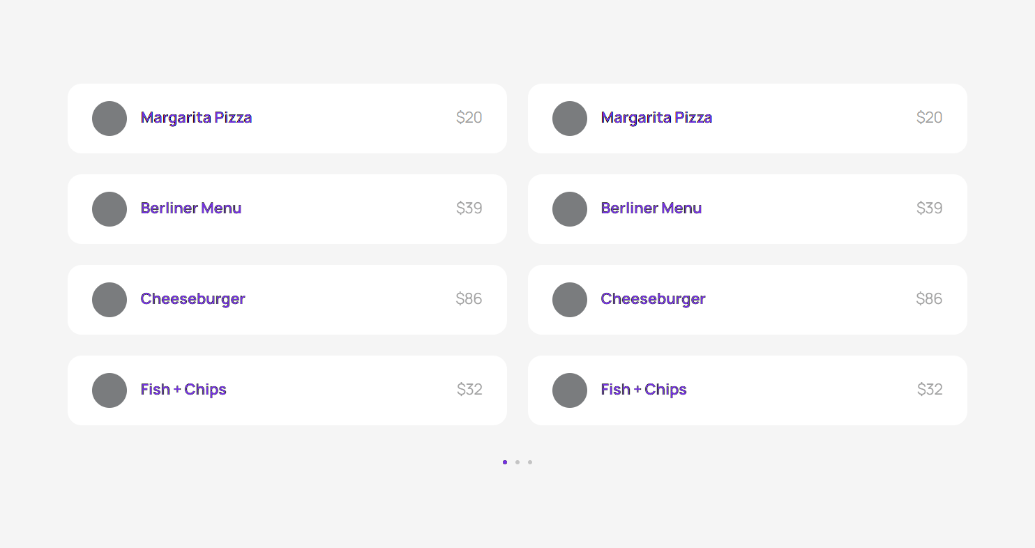 Pricing Menu c3097