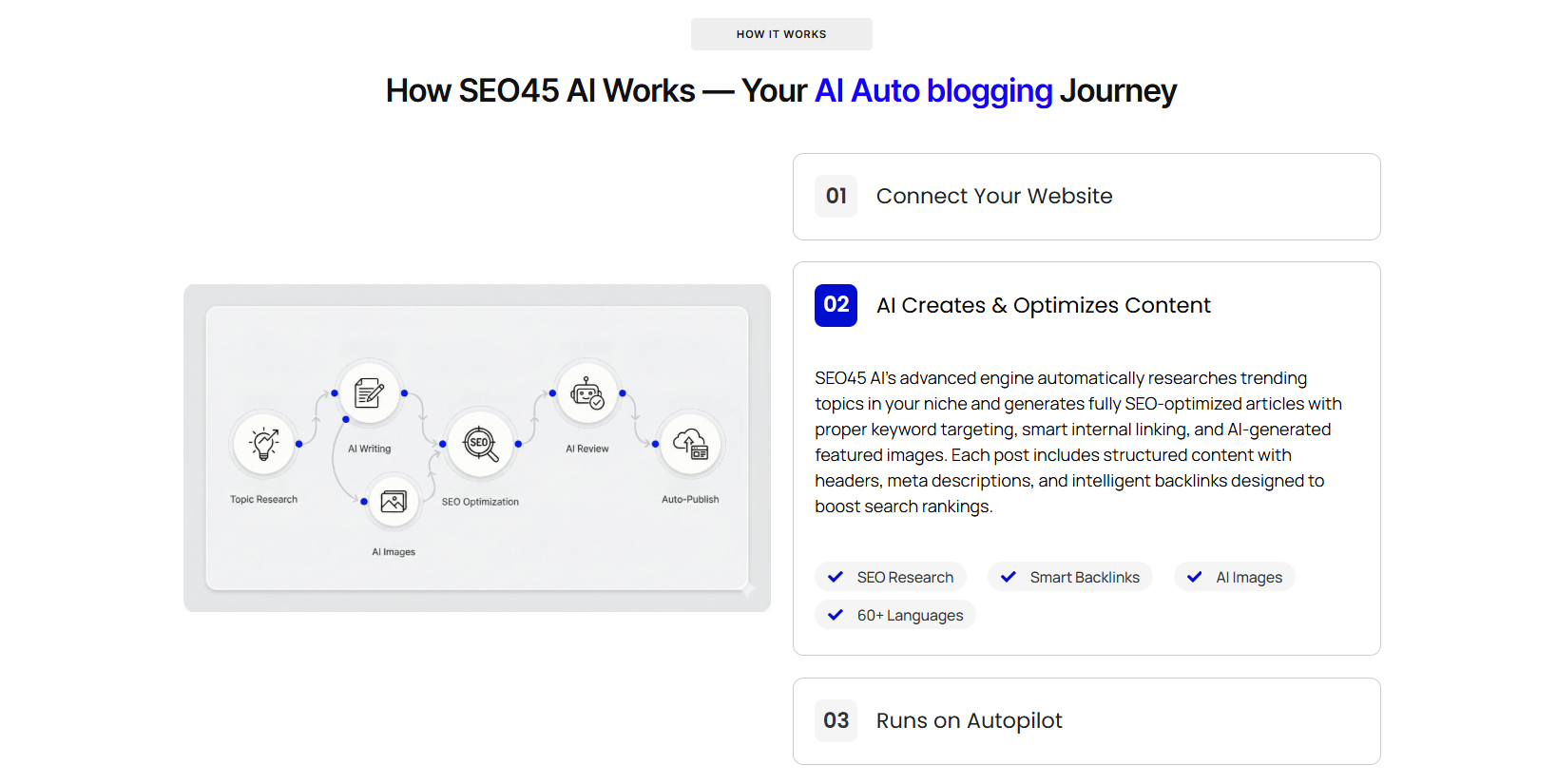 How it Works - SEO45 AI Accordian