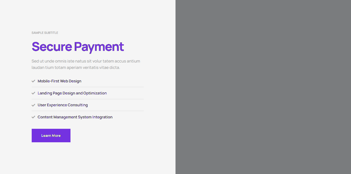 Feature and Benefits c316