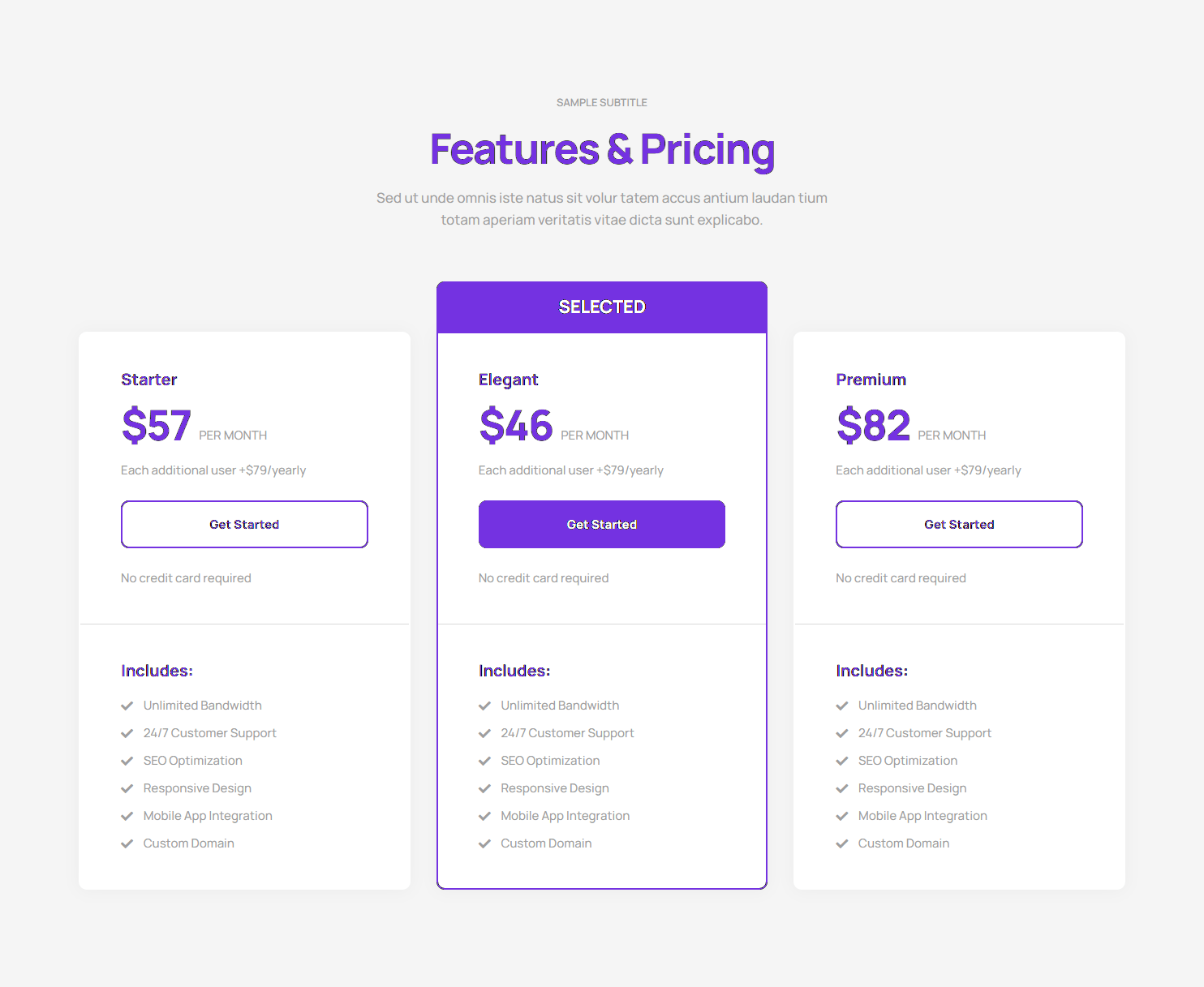 Pricing Table c1872