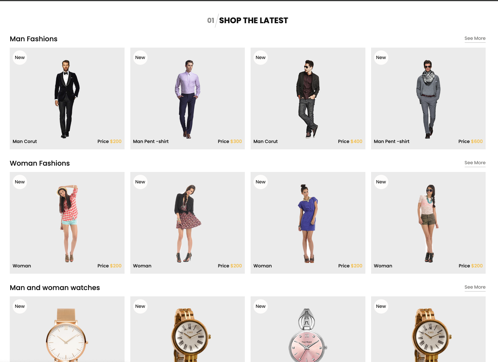 Shop The Latest – Modern Fashion & Accessories eCommerce Template