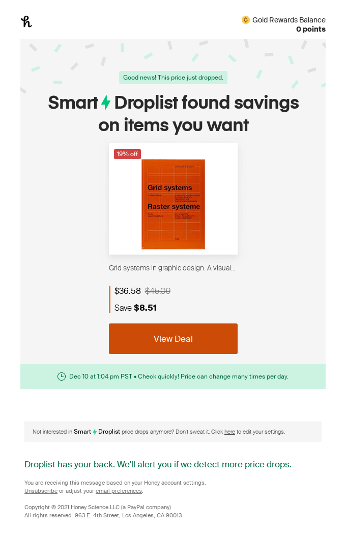 We Found Price Drops For An Item You Droplisted 2
