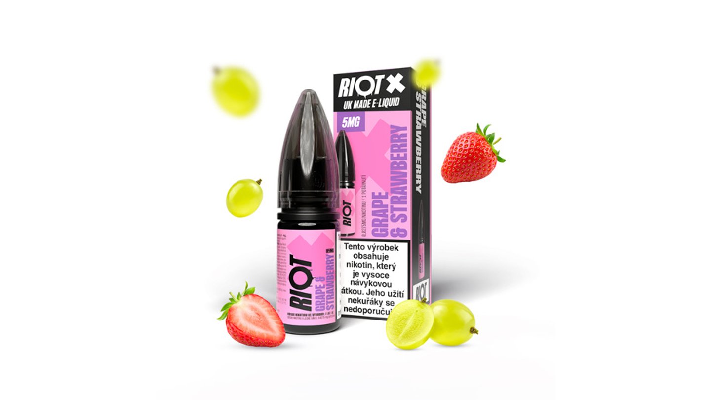RIOT X Salt Hroznové víno a jahoda 10ml 20mg