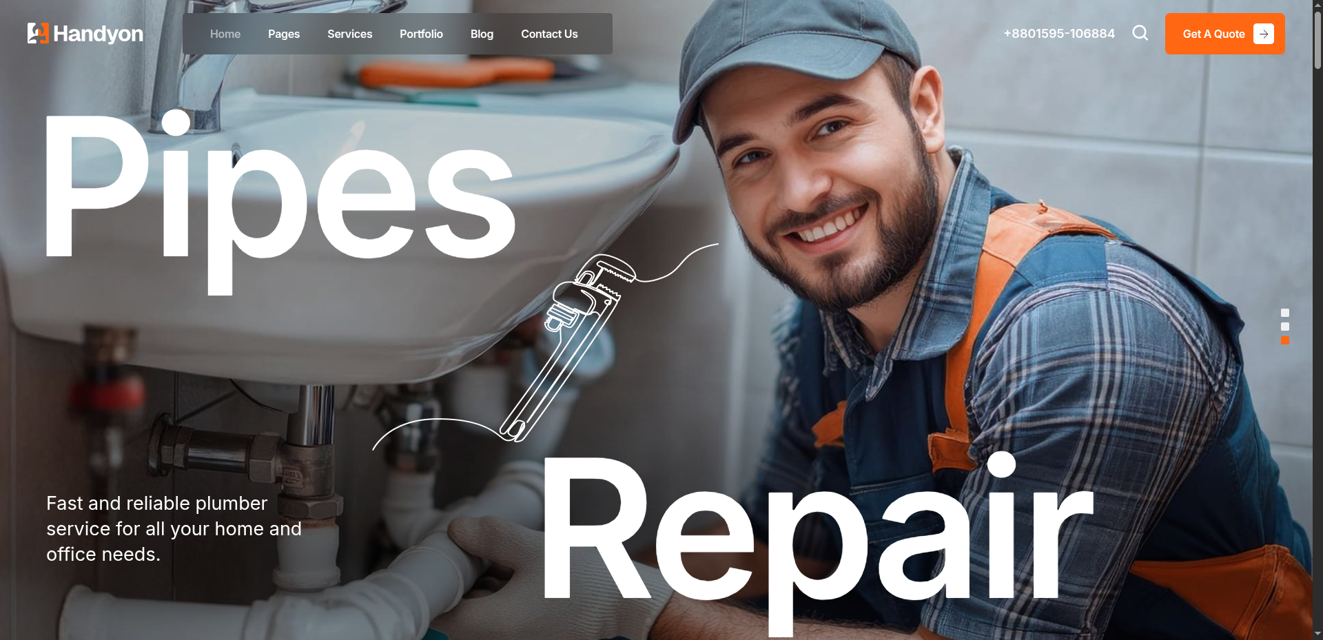 Handyon Plumbing Services Website