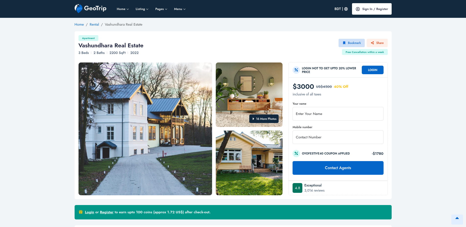 GeoTrip Travel & Tour Booking Platform project screenshot 3