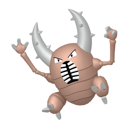 Pinsir - Bug type Pokemon from Pokemon FireRed and LeafGreen with stats, moves, and evolution data