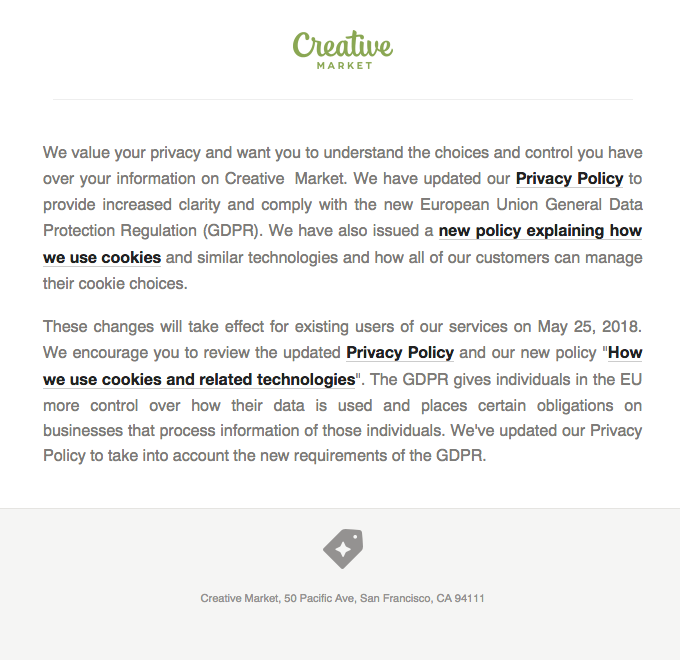 Important Updates To Creative Markets Privacy Policy
