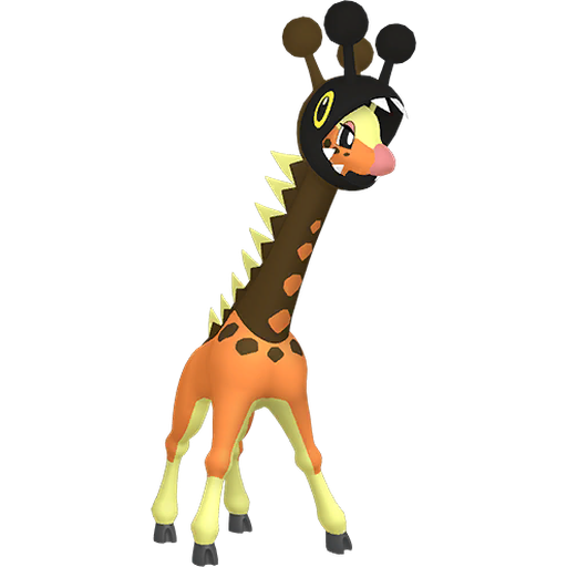 Farigiraf - Normal/Psychic type Pokemon from Pokemon Scarlet and Violet with stats, moves, and evolution data