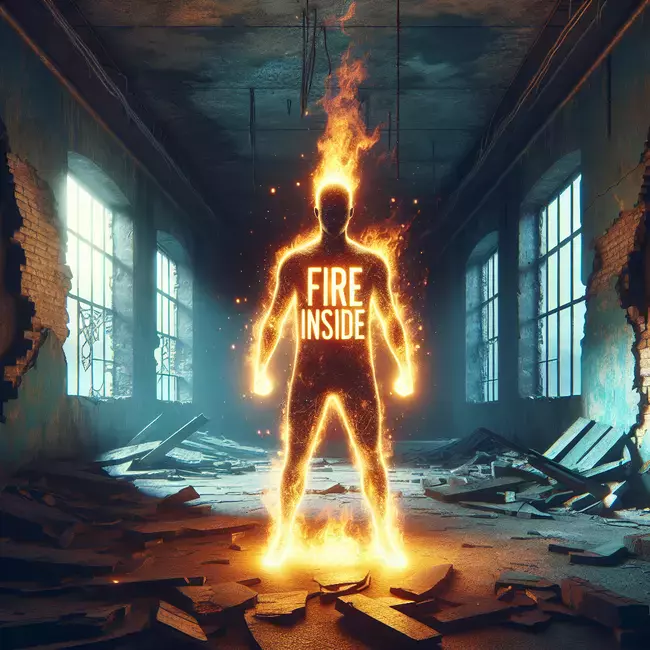 The meaning of Fire Inside by Casey Edwards AI interpretation of Fire Inside by Casey Edwards