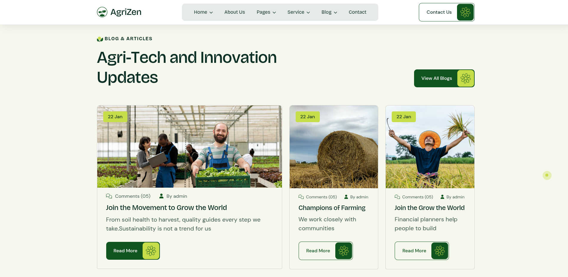 Agrizen Agriculture & Organic Farming Website project screenshot 4