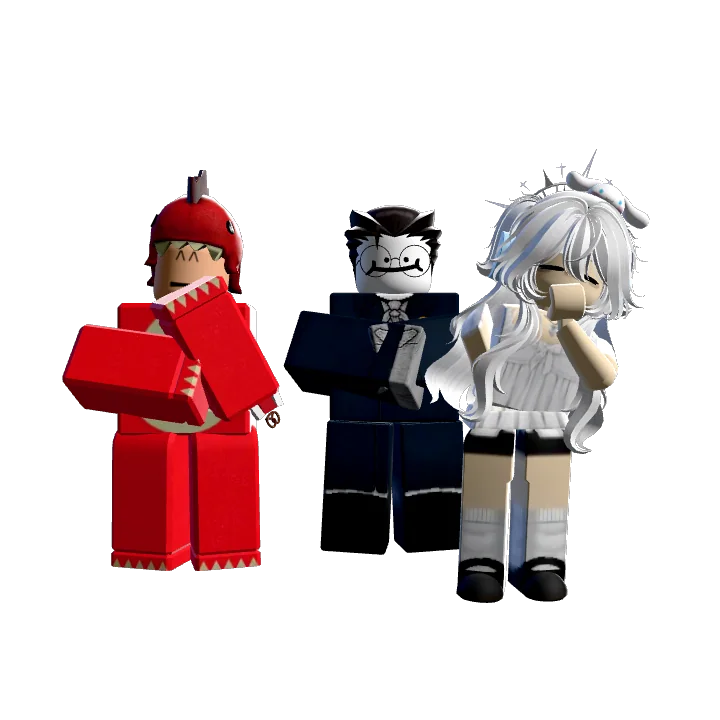 3 people Roblox pose by @tootlechips