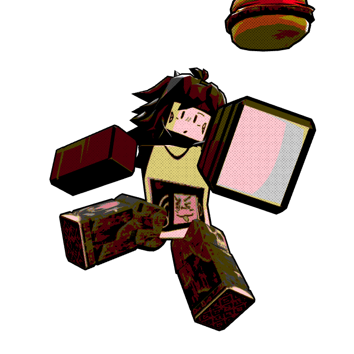 Yikes my burger- Roblox pose by @creator