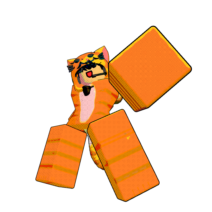 comic book artwork Roblox pose by @birdguy223