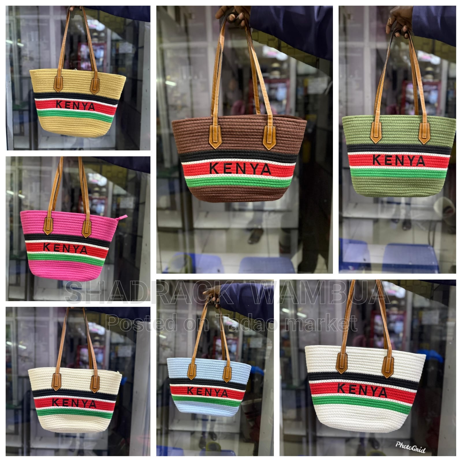 Kenyan flag wooven summer bag 3