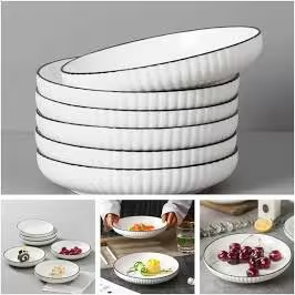 Pasta plate ribbed Beige 3