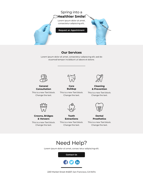 Dental Checkup Discount Card Email Template