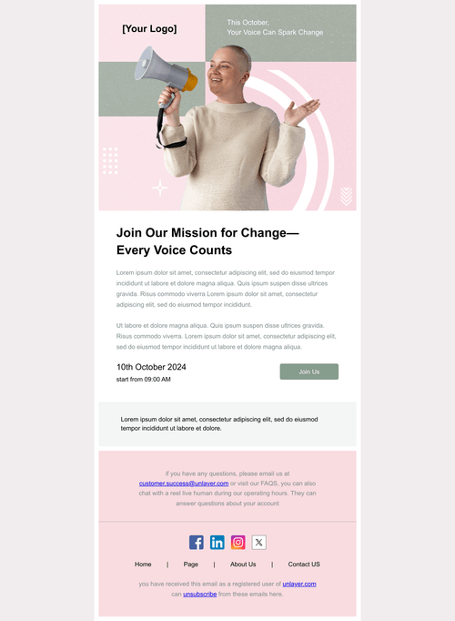 Join us this October Email Template