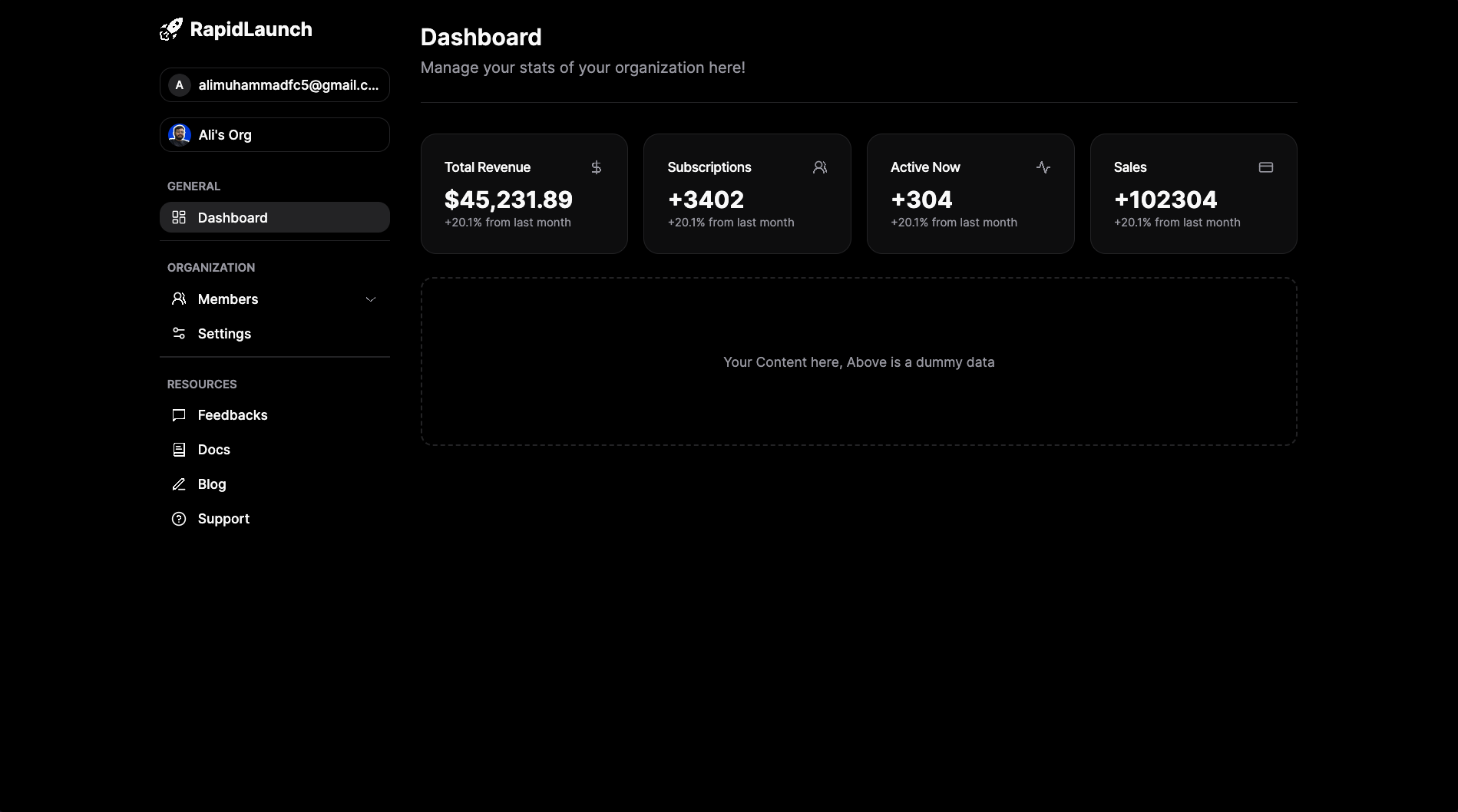 dashboard preview