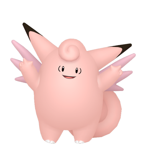 Clefable - Fairy type Pokemon from Pokemon FireRed and LeafGreen with stats, moves, and evolution data