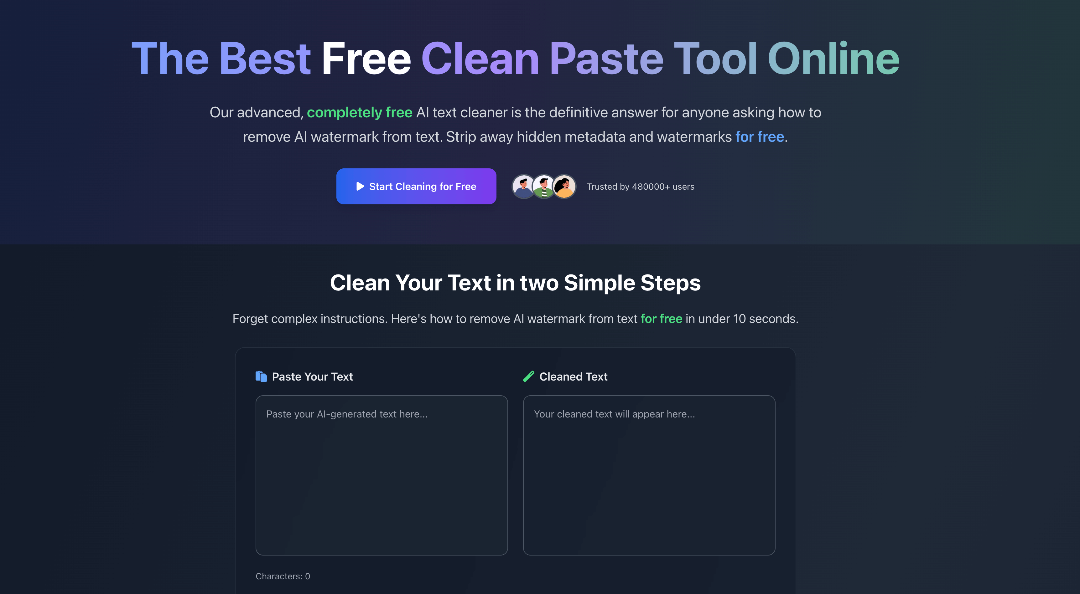 Clean Paste - Remove Invisible Characters & AI Watermarks (100% Free ...