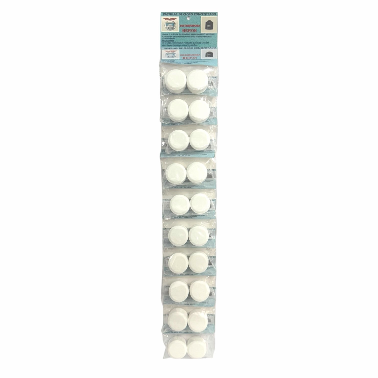 TIRA DE PASTILLAS DE CLORO