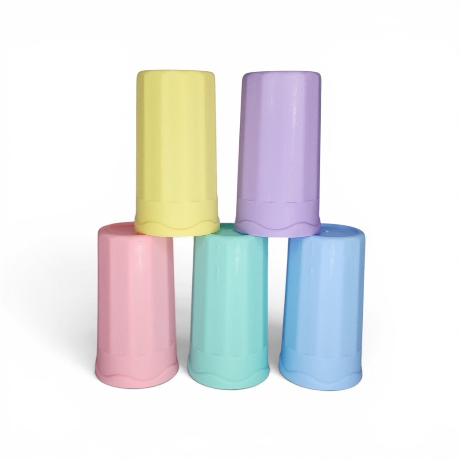 Jgo de 5 vasos pastel