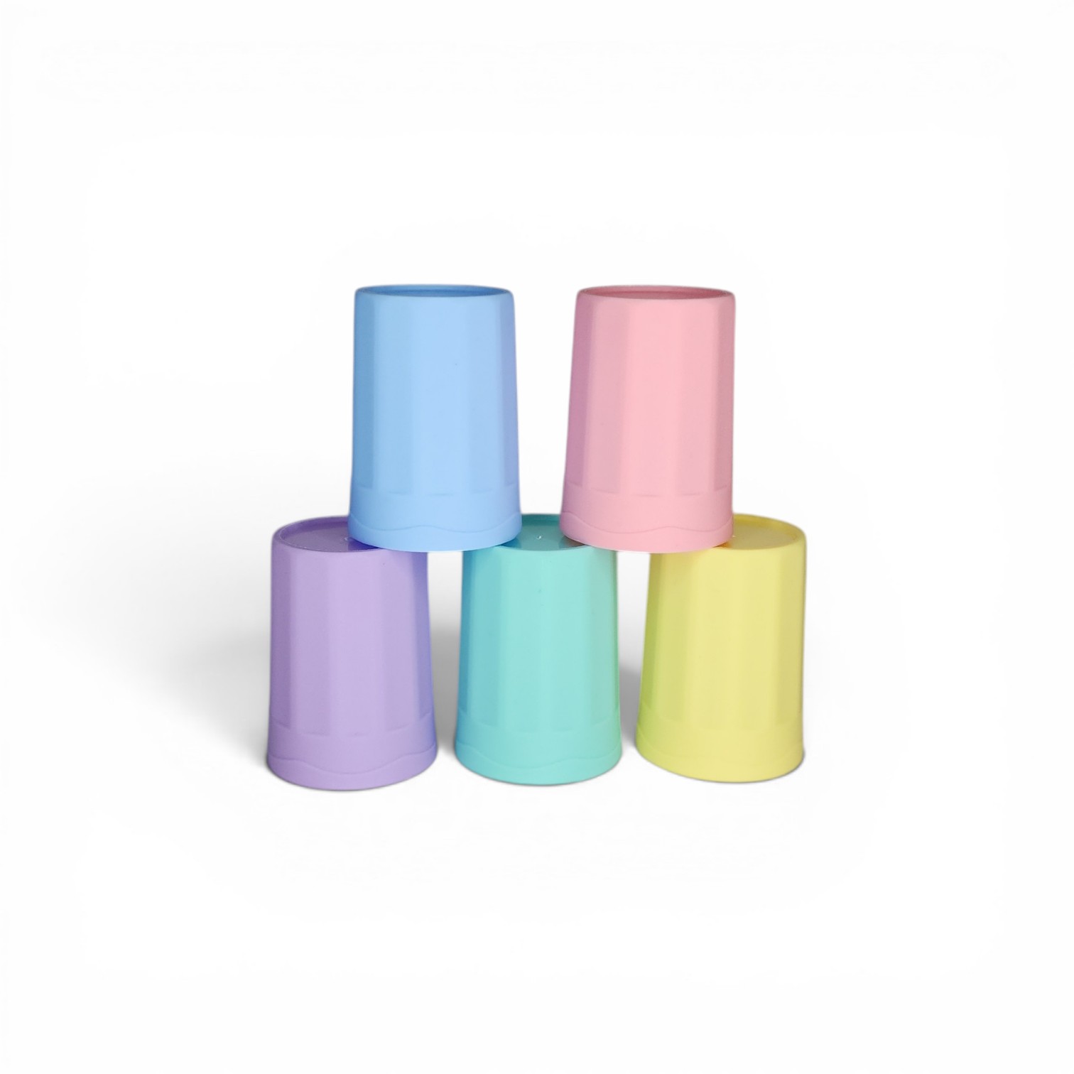 Jgo de 5 mini vasos pastel
