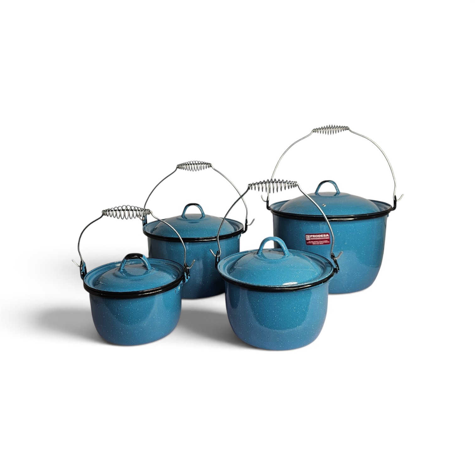 Juego caldos azul turquesa