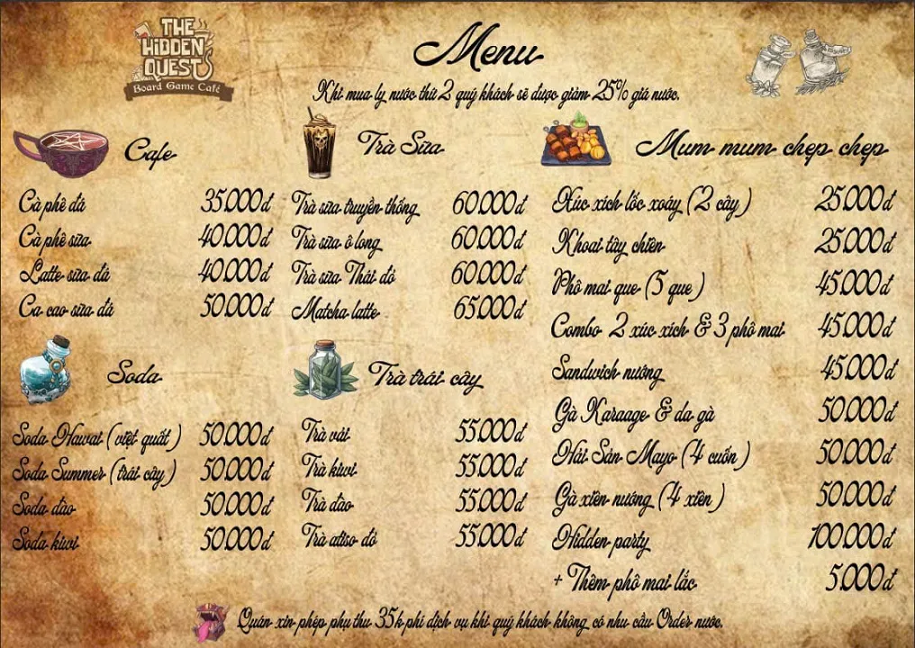 The Hidden Quest menu