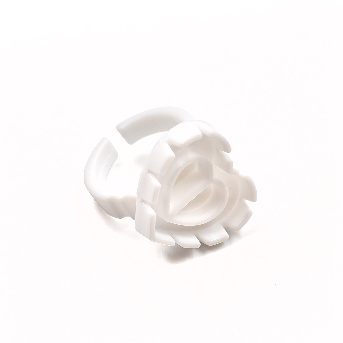 Anillo para pestañas forma corazon (blanco)