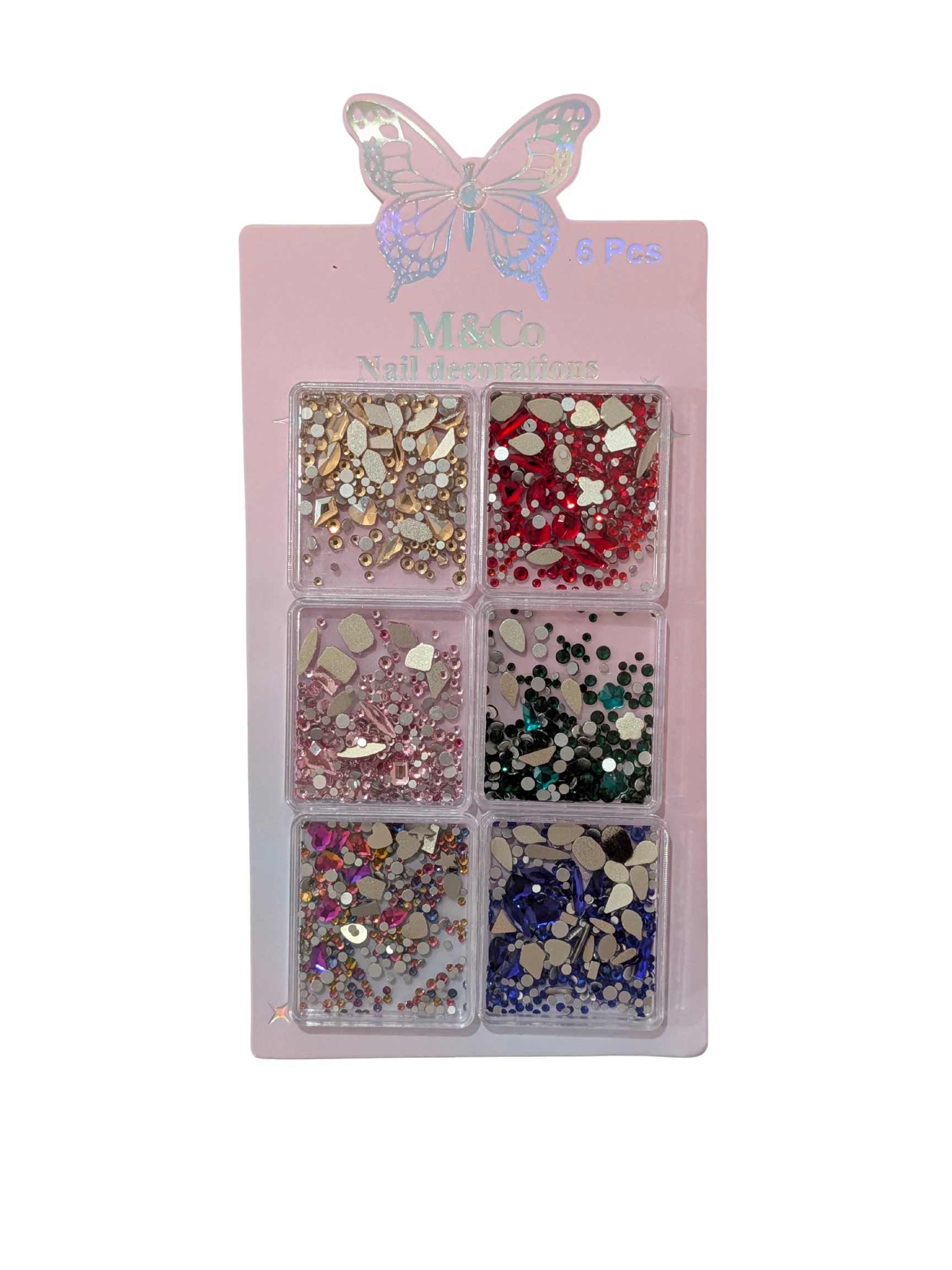 Piedras surtidas de colores para uñas