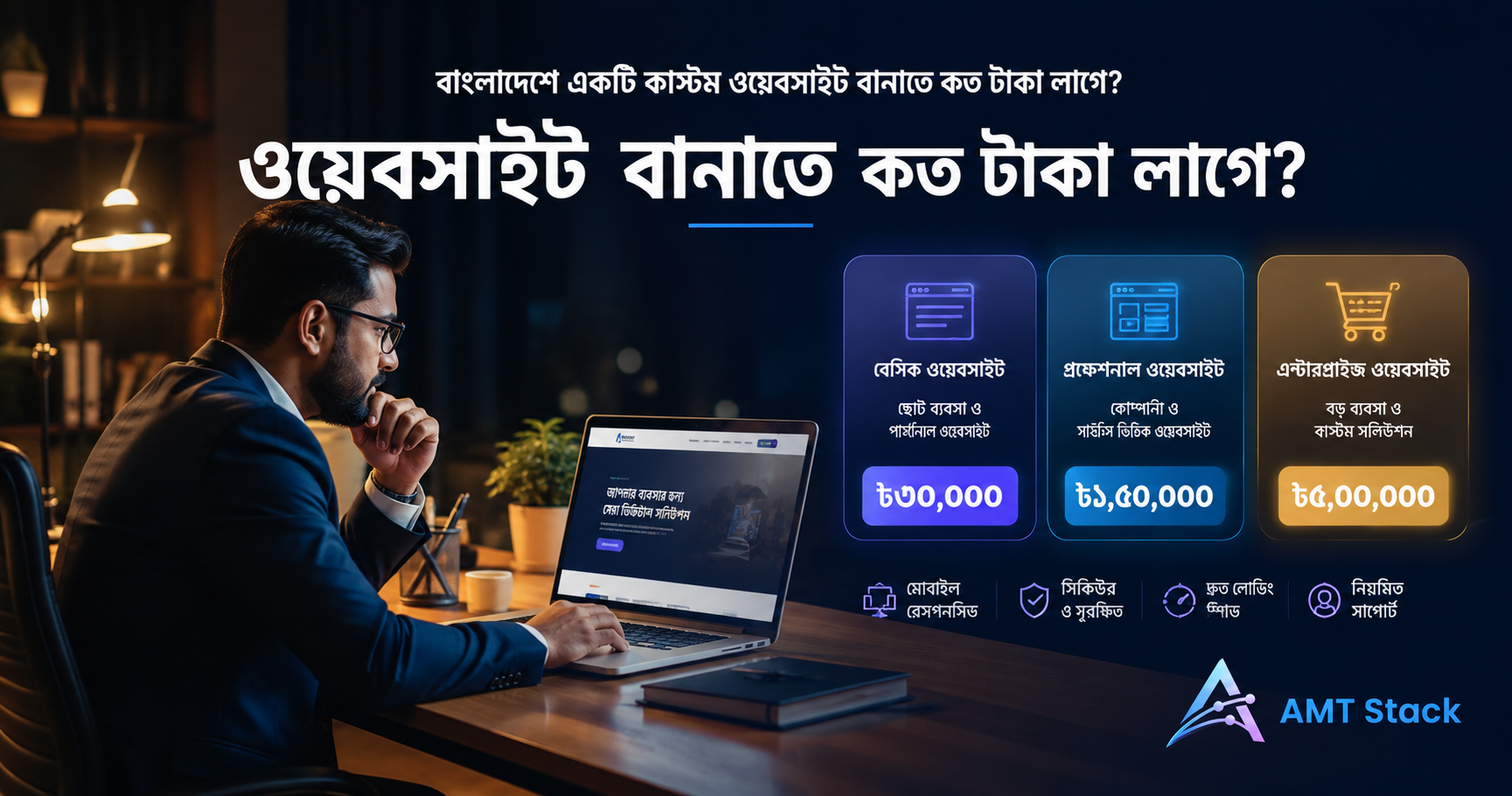 বাংলাদেশে একটি কাস্টম ওয়েবসাইট বানাতে কত টাকা লাগে?
