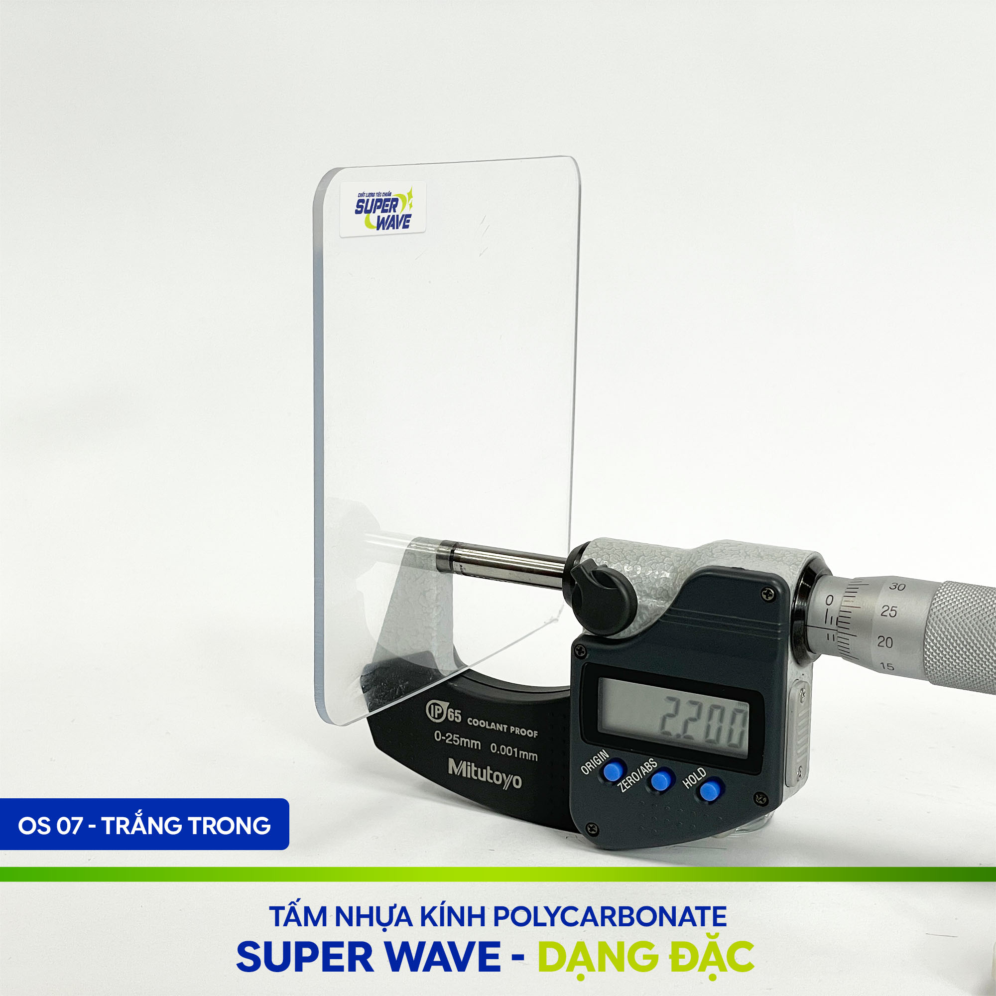 Tấm Polycarbonate Đặc Ruột 2.2MM Super-Wave